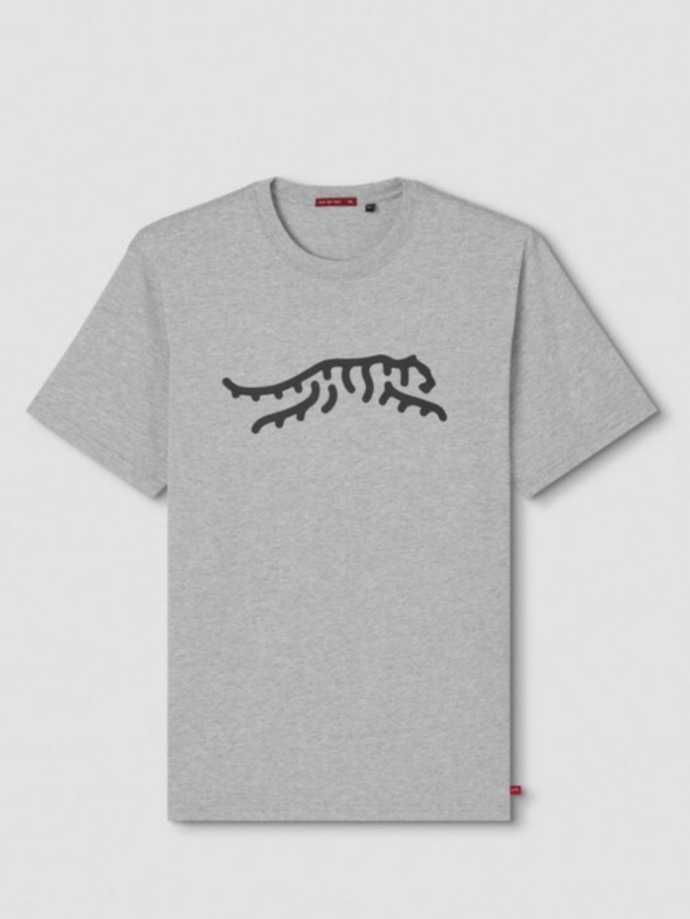 SUN DAY RED Men's Light Gray Graphic Short Sleeve Tee